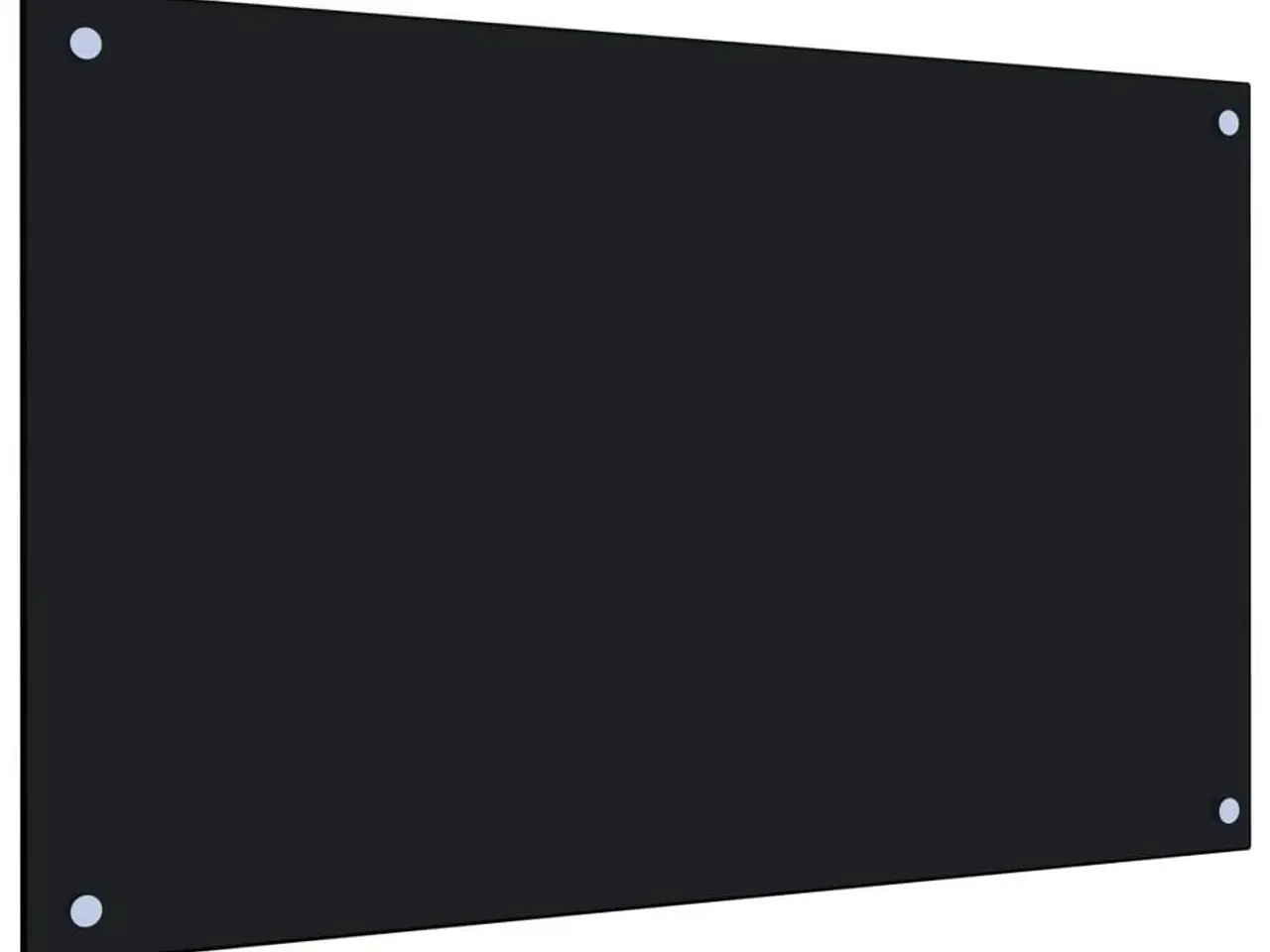 Billede 2 - Stænkplade 80x50 cm hærdet glas sort