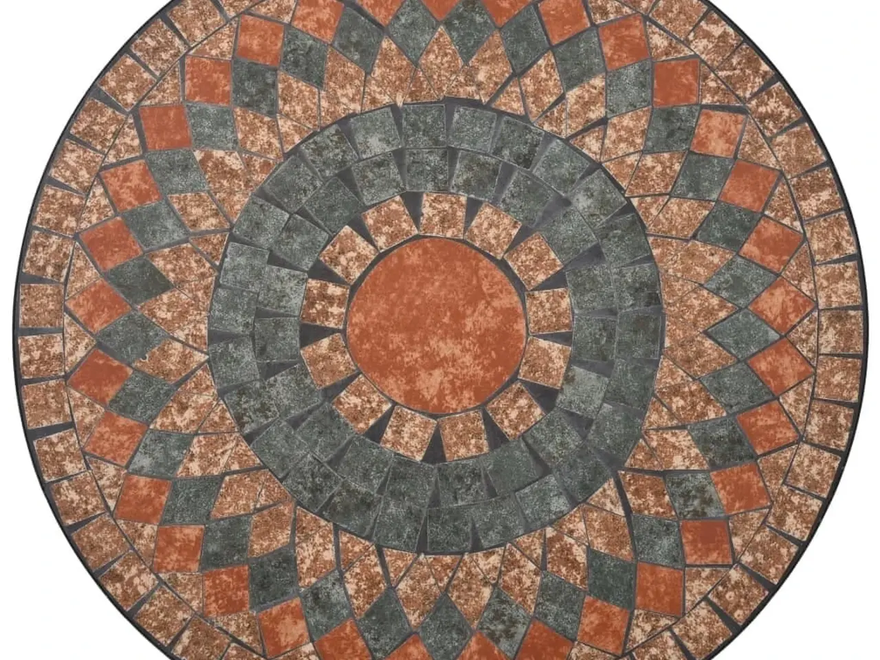 Billede 7 - Bistrobord med mosaik - keramisk Ø60 cm, orange/grå