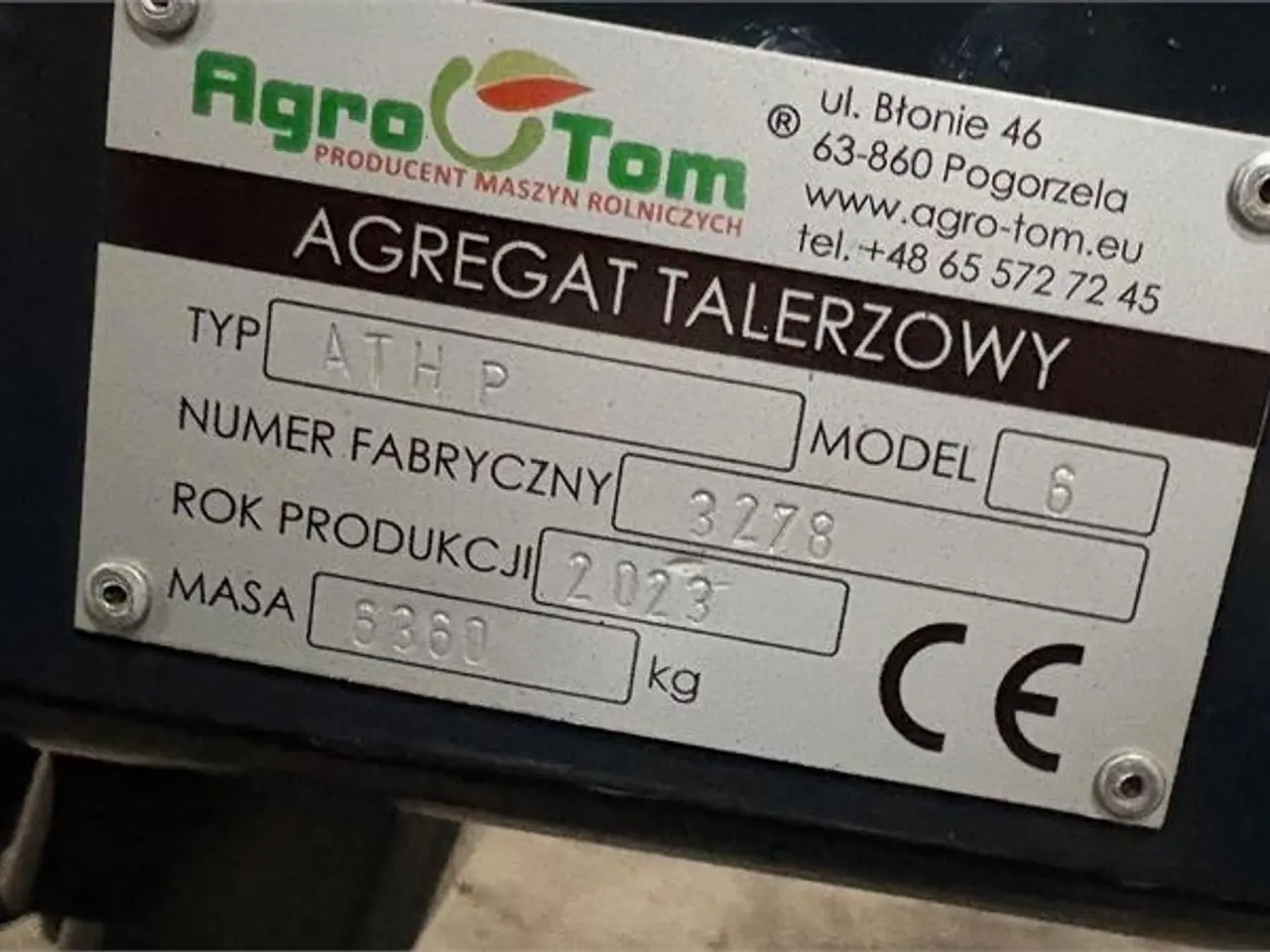 Billede 10 - Agro Tom Disk harve 6mtr.   Med hydr.  Dybde kontrol