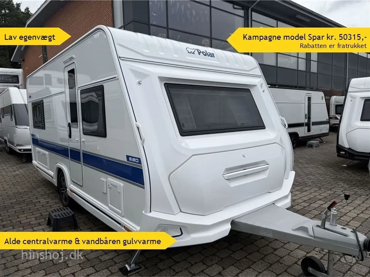 Billede 1 - 2025 - Polar Blueline 520 FD Lækker luksus vintervogn med dobbeltseng, rundsiddegruppe fra Hinshøj Caravan