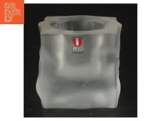 Glaskunst lysestage fra ittalla (str. 7x7x6 cm)