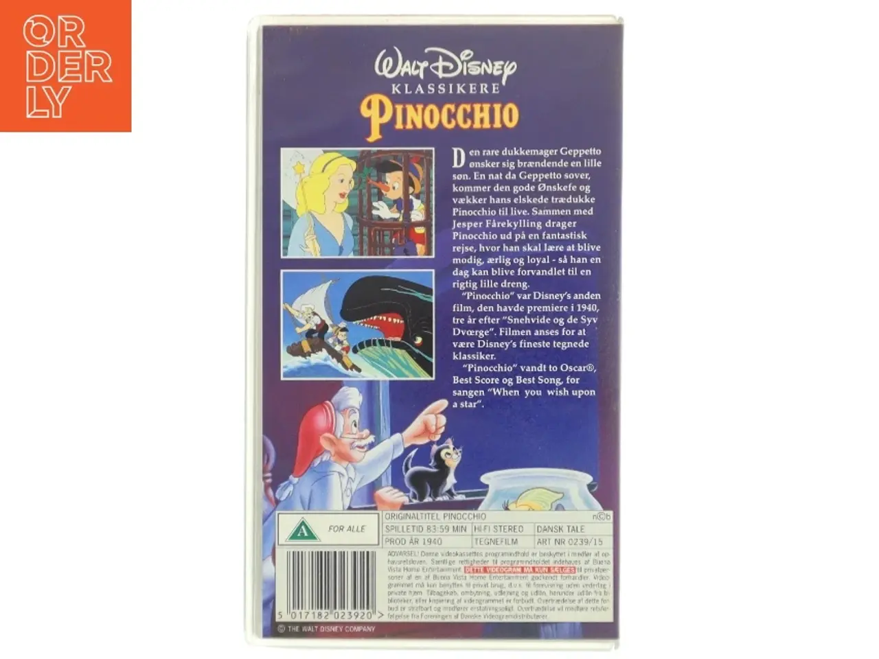Billede 2 - Pinocchio VHS fra Disney