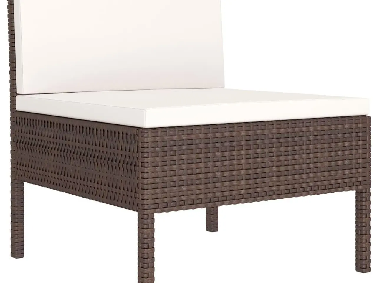 Billede 4 - Loungesæt til haven 3 dele med hynder polyrattan brun