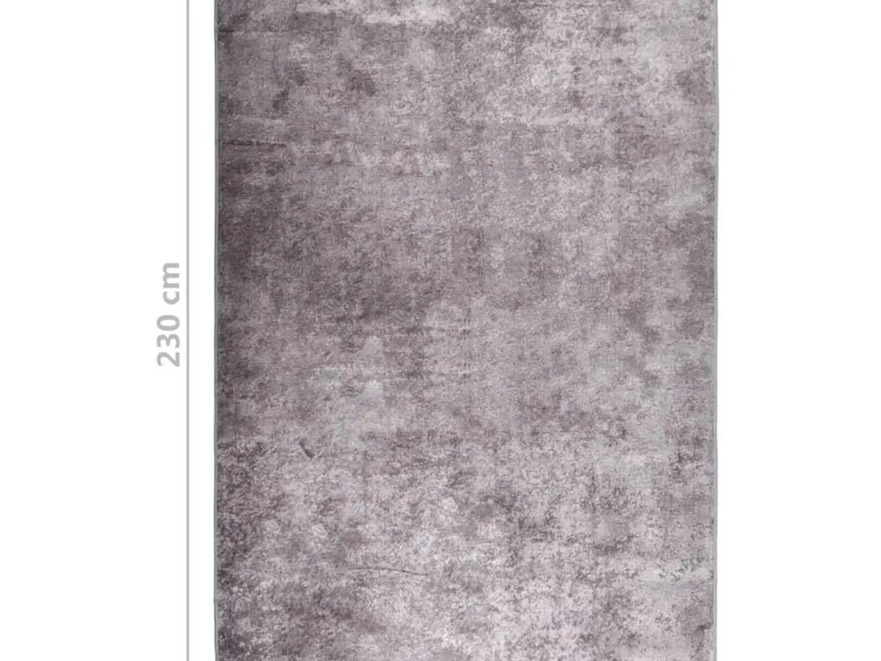 Billede 5 - Vaskbart gulvtæppe 160 × 230 cm - grå, blødt fløjl