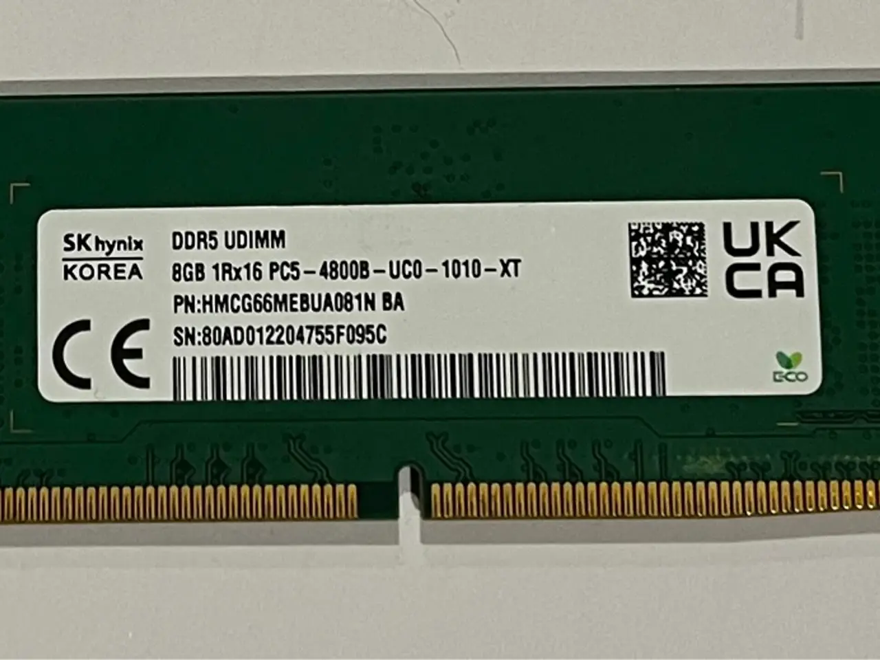 Billede 1 - 8GB DDR5 4800MHz RAM (4 stk. haves / 32GB)