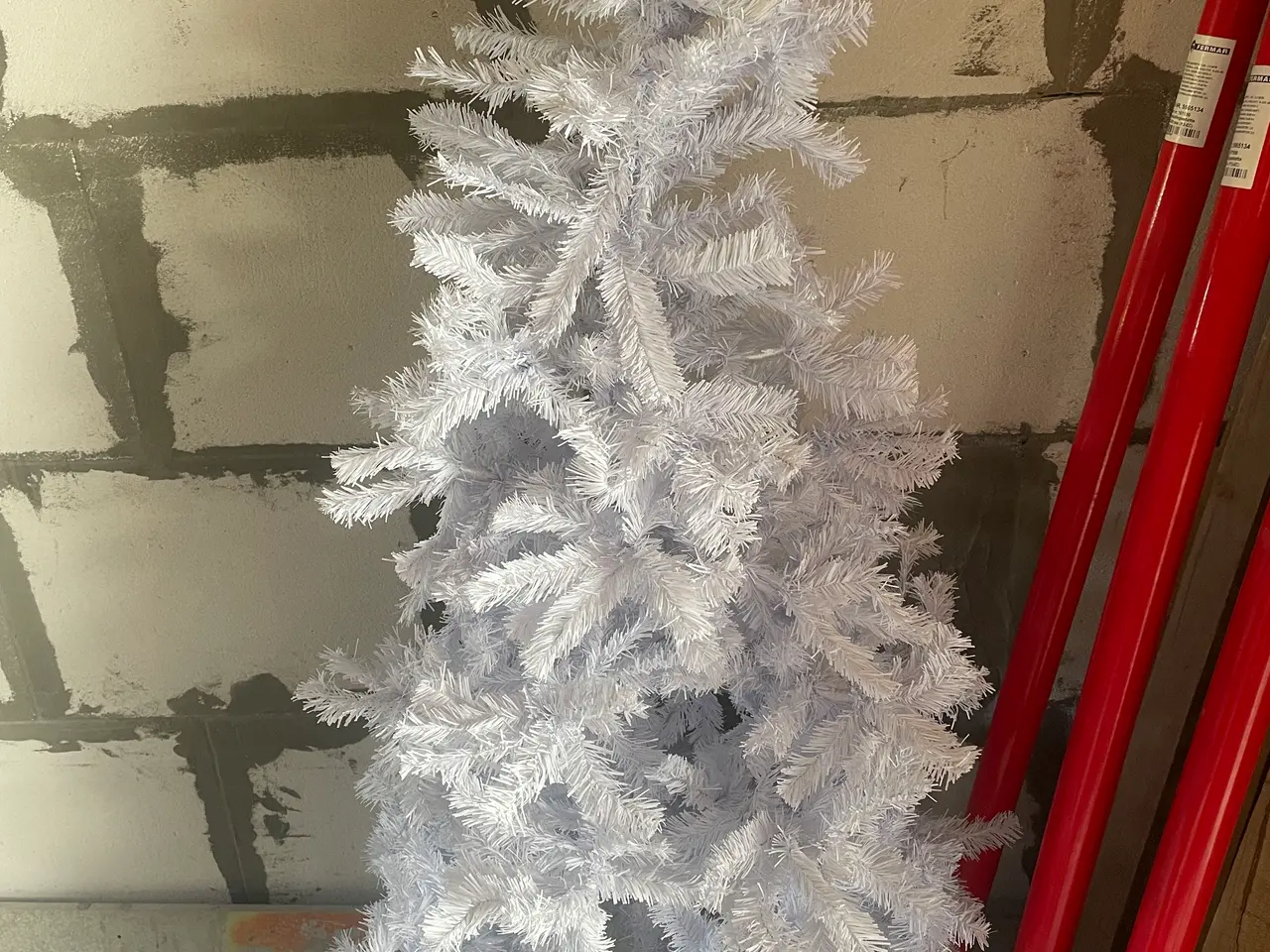 Billede 1 - Kunstigt juletræ i hvid