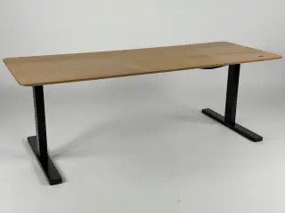 Linak Hæve/sænkebord – Natur/Sort Stel 180x70 cm
