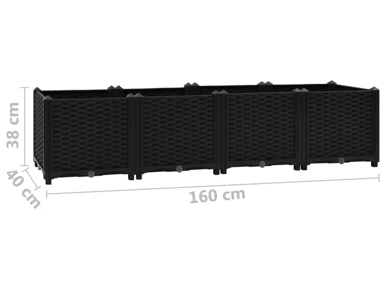 Billede 8 - Højbed 160x40x38 cm polypropylen