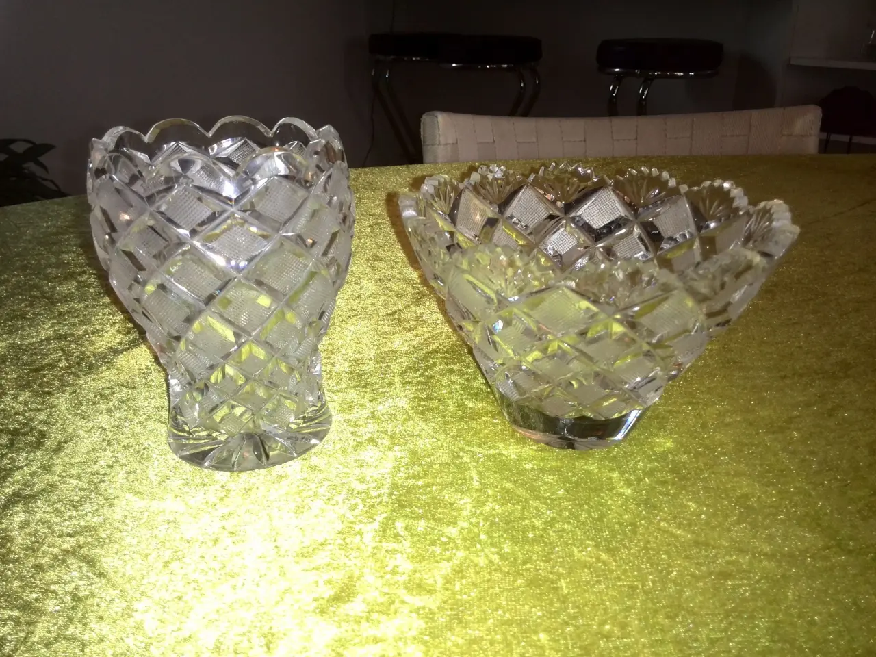 Billede 2 - Slebne glasskåle