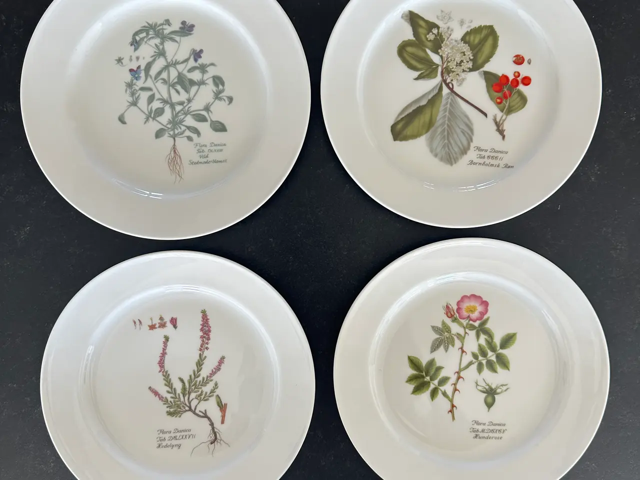 Billede 1 - 10 stk Flora Danica platter/tallerkener