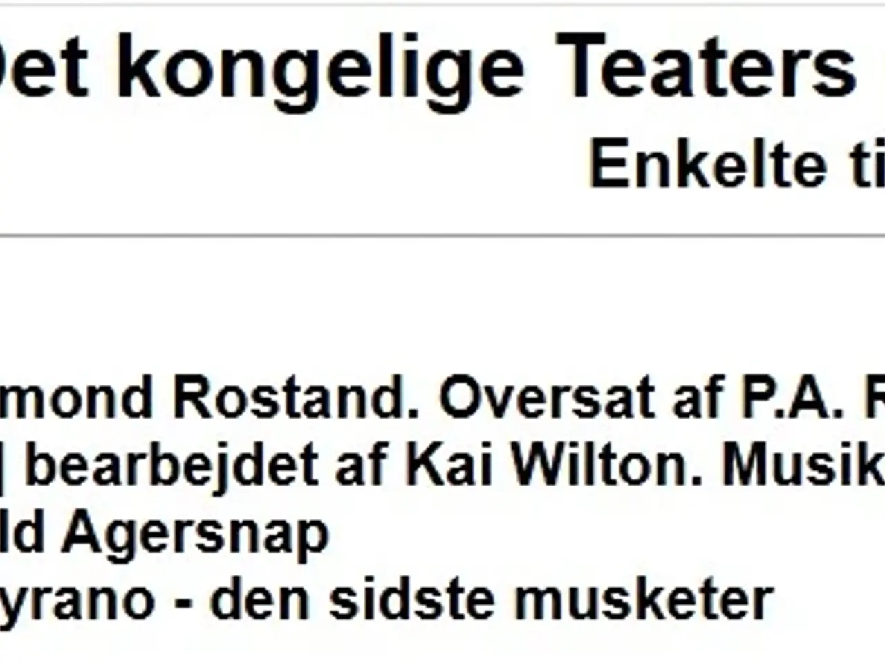 Billede 2 - Plakat CYRANO odense teater 1974
