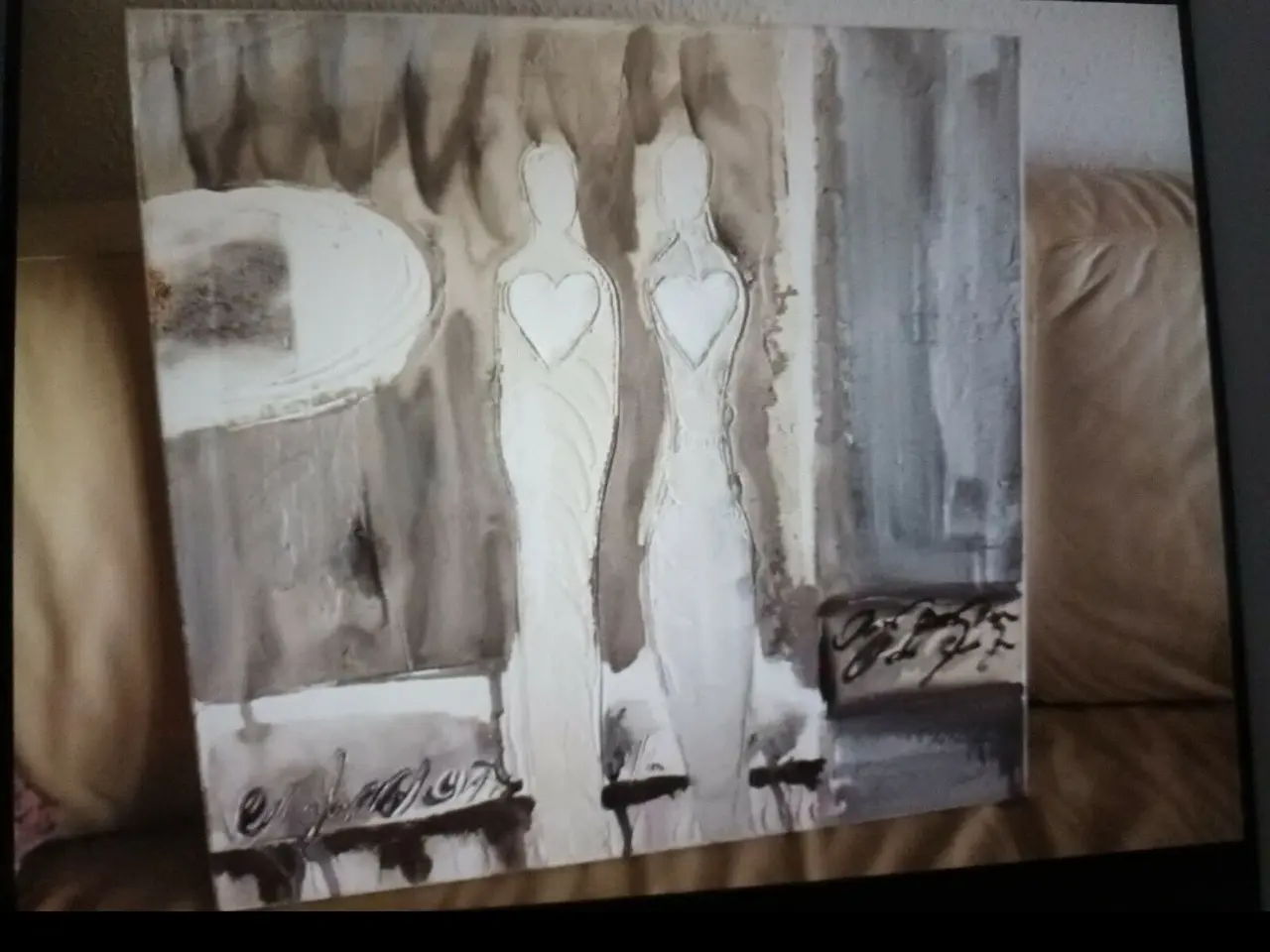 Billede 1 - FLOT ROMANTISK BILLEDE 60X60 CM