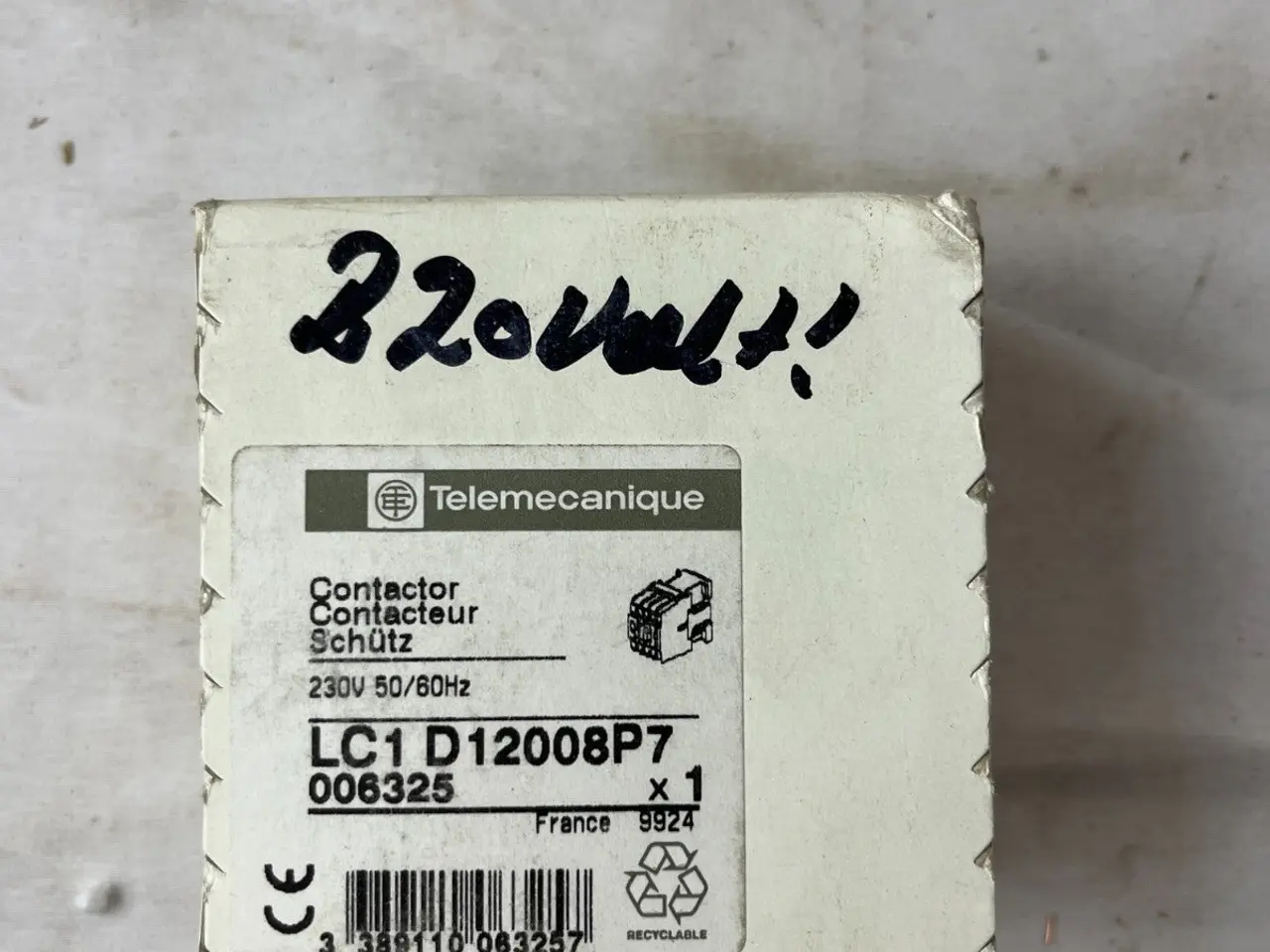 Billede 2 - Telemecanique LC1D12008P7 kontaktor 230V 50/60Hz