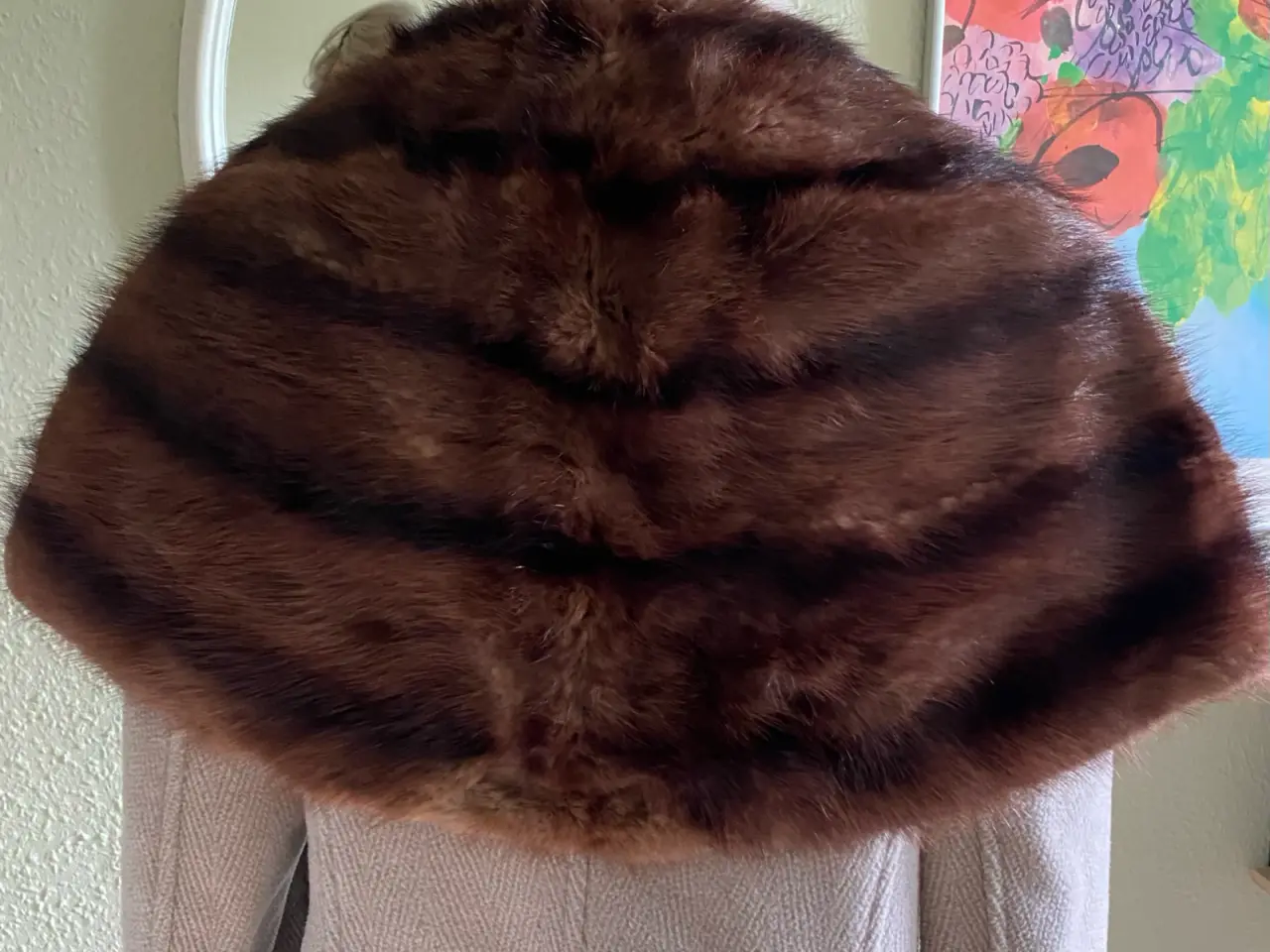 Billede 3 - Klassisk Vintage minkstola - pelskrave.