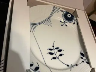 2 stk Royal Copenhagen blå mega riflet 27 cm talle