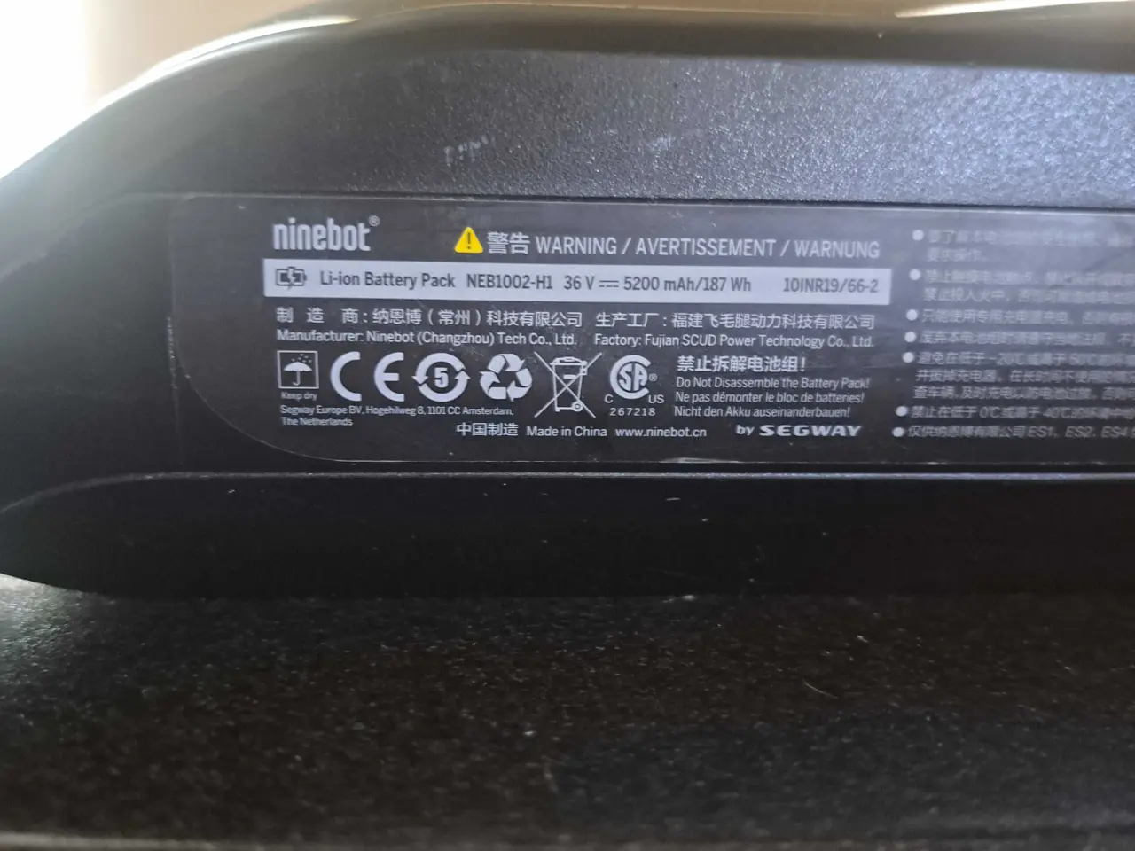 Billede 1 - Segway Ninebot ekstra batteri