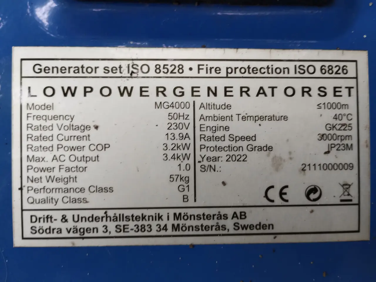 Billede 5 - Duab-Power MG4000 Nødstrømsgenerator