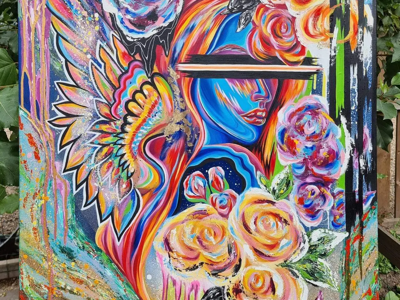 Billede 2 - "Wings in Galaxy" | 90x70cm