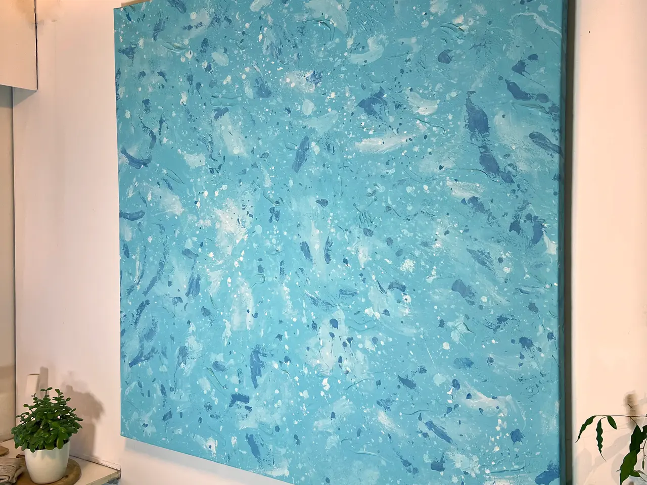Billede 1 - Stort maleri 145 x 145 cm (Gratis levering)