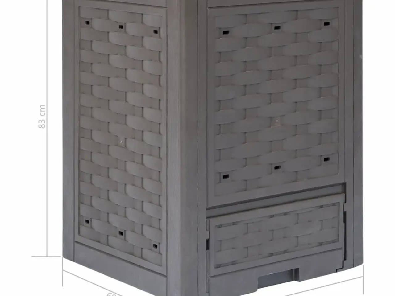 Billede 7 - Kompostbeholder til haven 300 l - 60 x 60 x 83 cm, brun