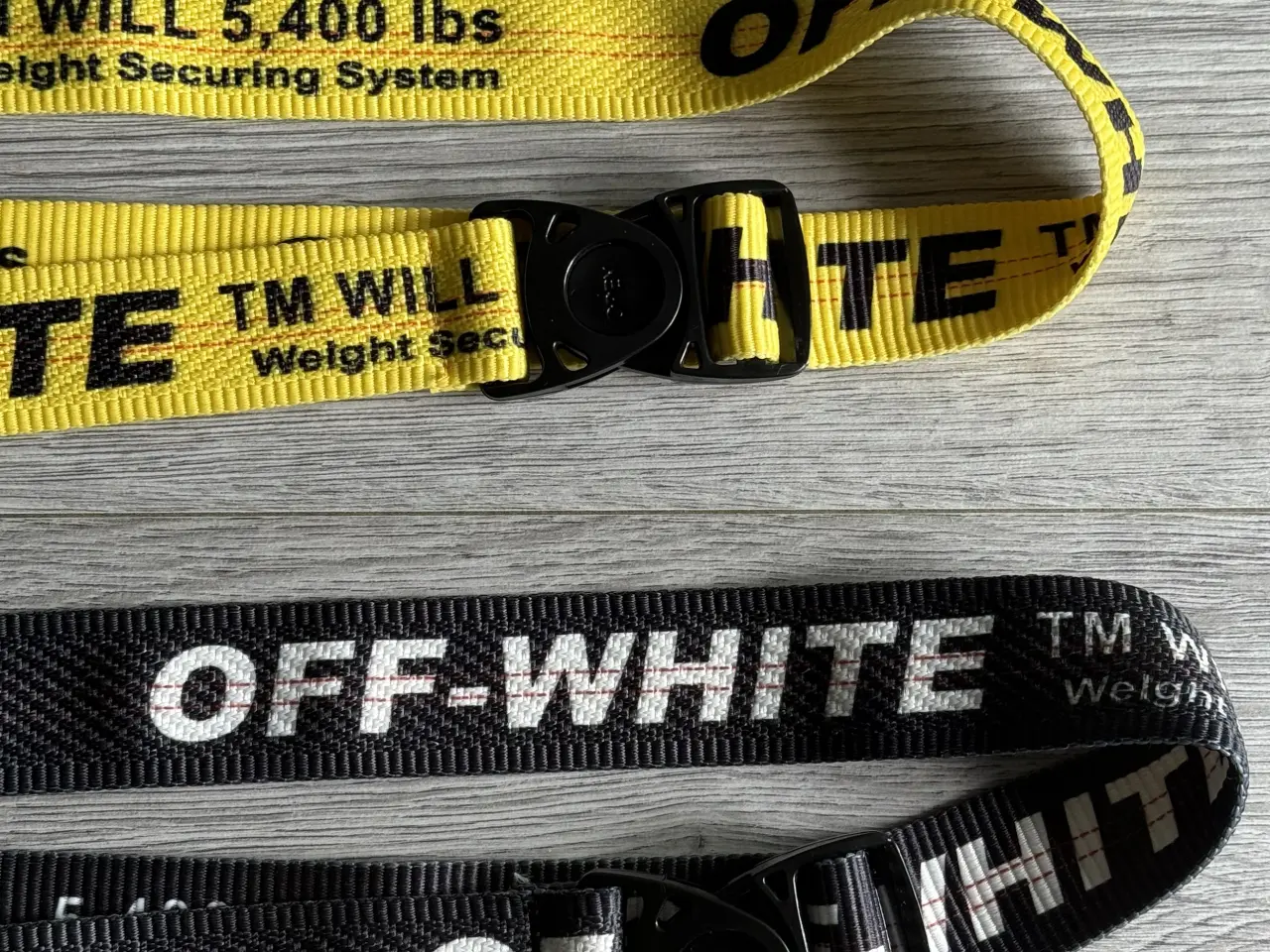 Billede 3 - To nye Off-White bælter, sort el. gult