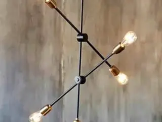 Sputnik lysekrone med 5 pærer