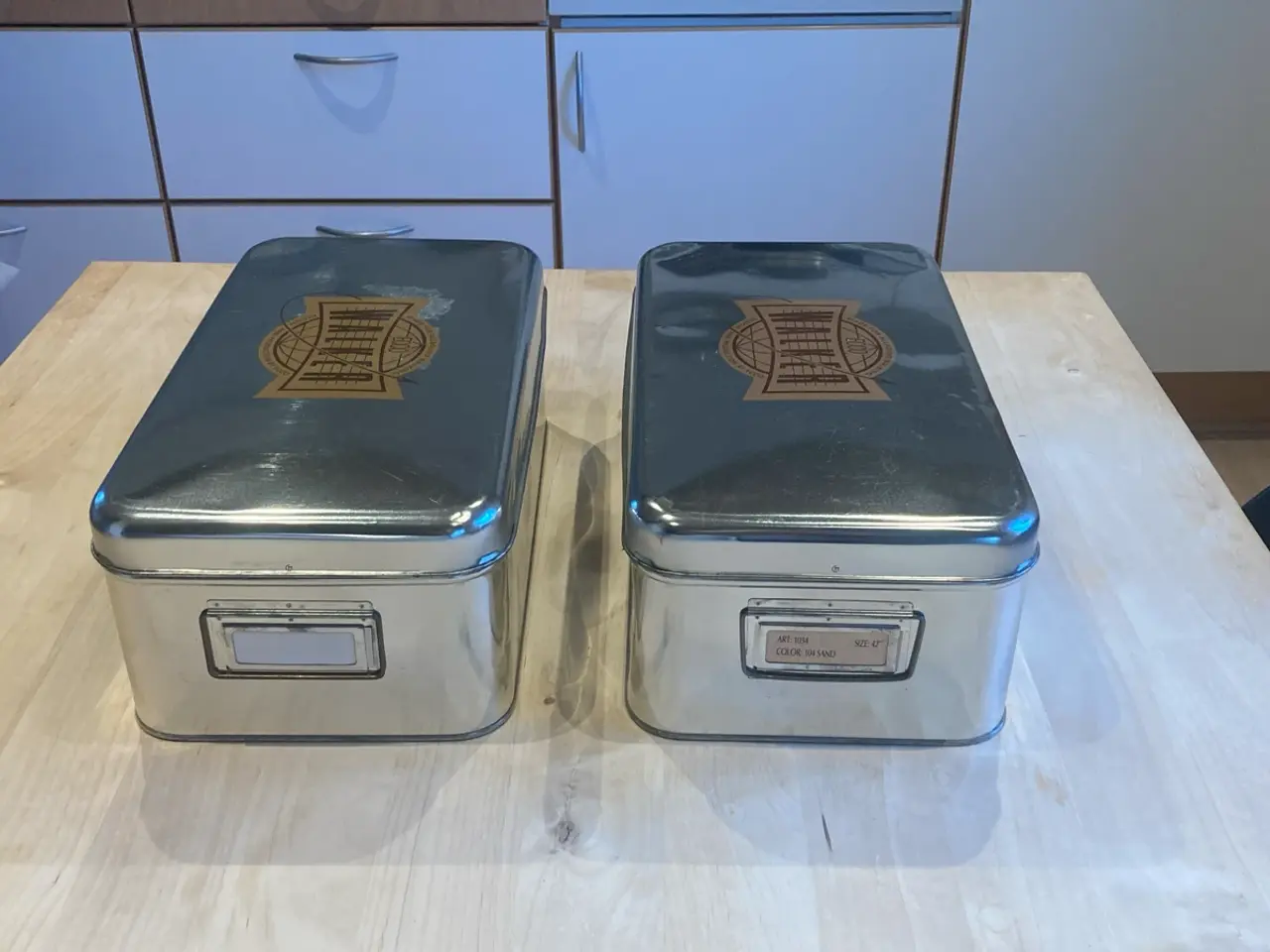 Billede 1 - Vintage ECCO Walker skotøjsæsker i sølvfarvet meta