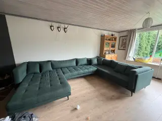 Lækker mørkegrøn sofa
