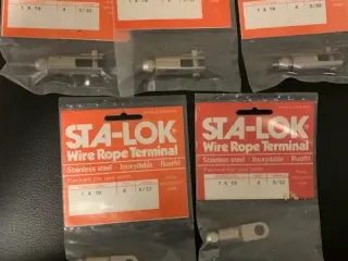 5 stk 4 mm Sta-Lok terminaler: 3 stk Sta-Lok gaff