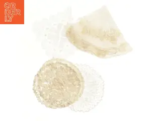 Blonde dækkeservietter - 5 stk (str. 12 cm)