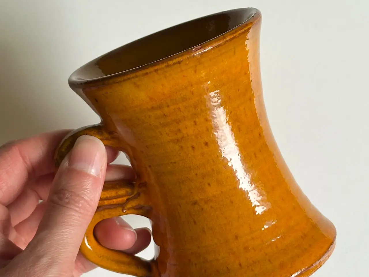 Billede 4 - Keramikkrus, orange glasur