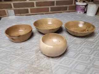 Div. træskåle/fade 13 cm til 26 cm i diameter