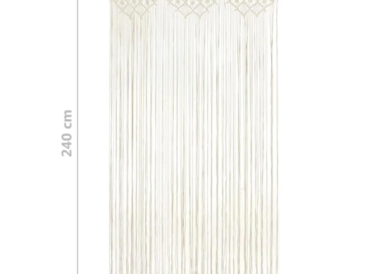 Billede 5 - Macramégardin 140×240 cm - cremefarvet bomuld