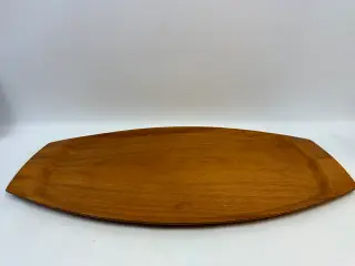 Retro serveringsbakke / bakke i teak