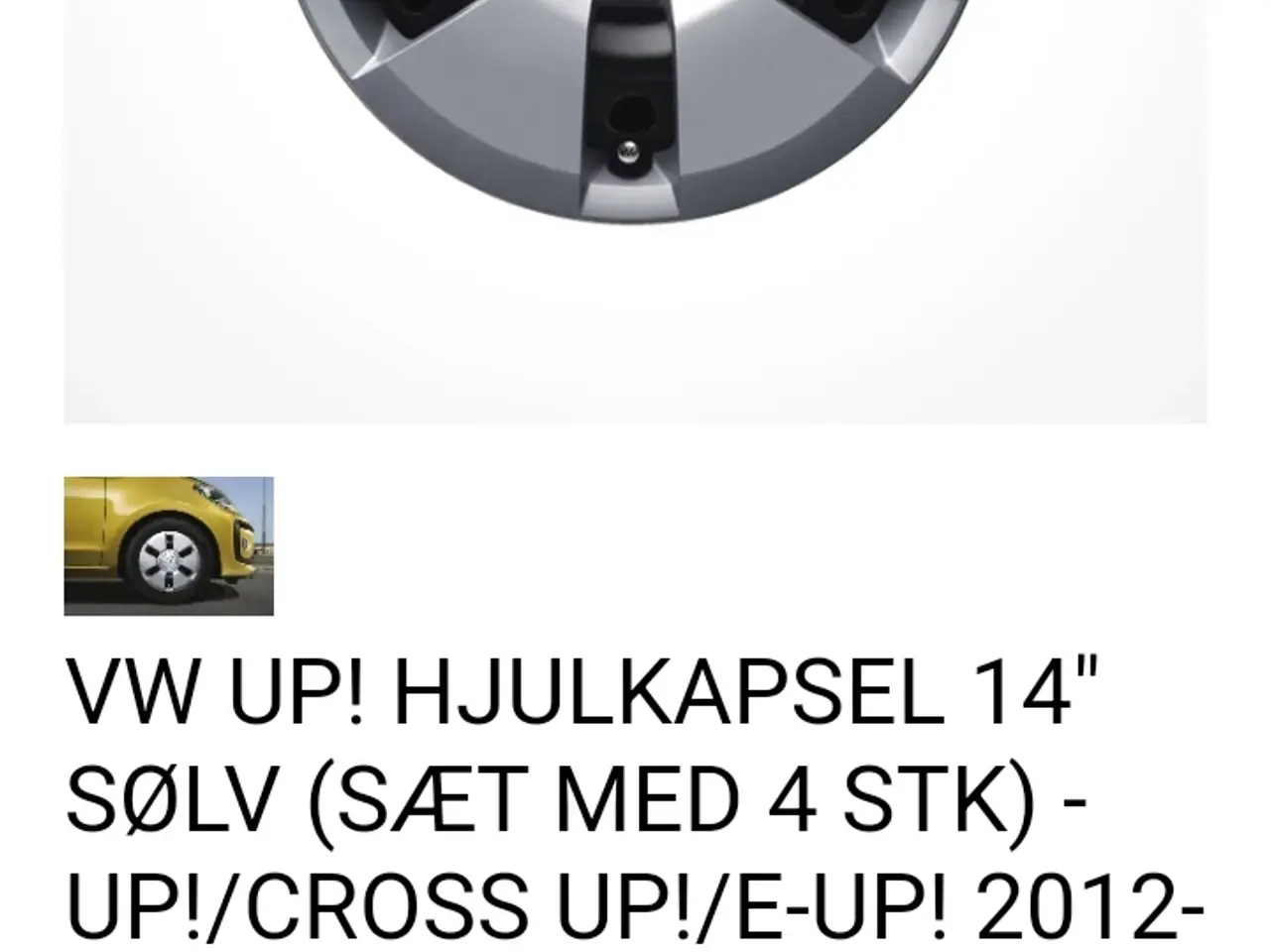 Billede 2 - Hjulkapsler til VW UP