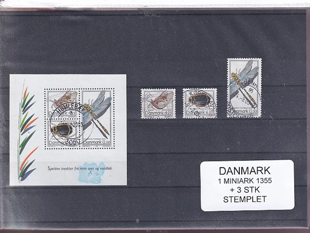 Billede 1 - Danmark - Miniark 1355 + enkeltmærker - Stemplet