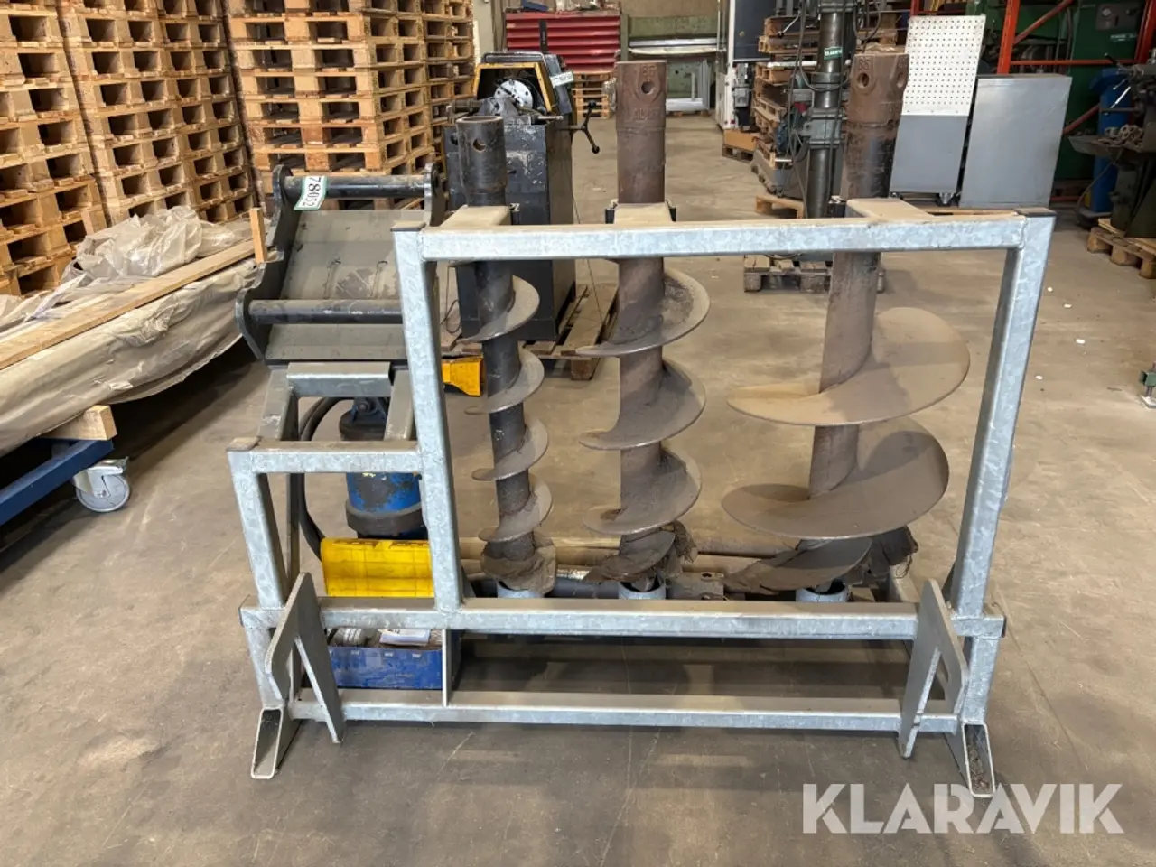 Billede 5 - Hydraulisk jordbor Auger Torque ED X1 med 3 Sneglebor og stativ