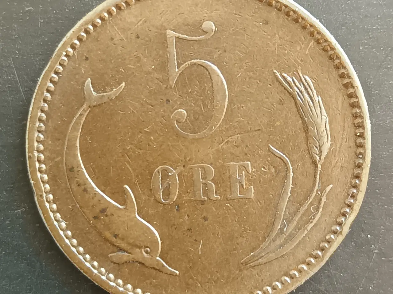 Billede 2 - 5 Øre 1882 i pæn kvalitet.