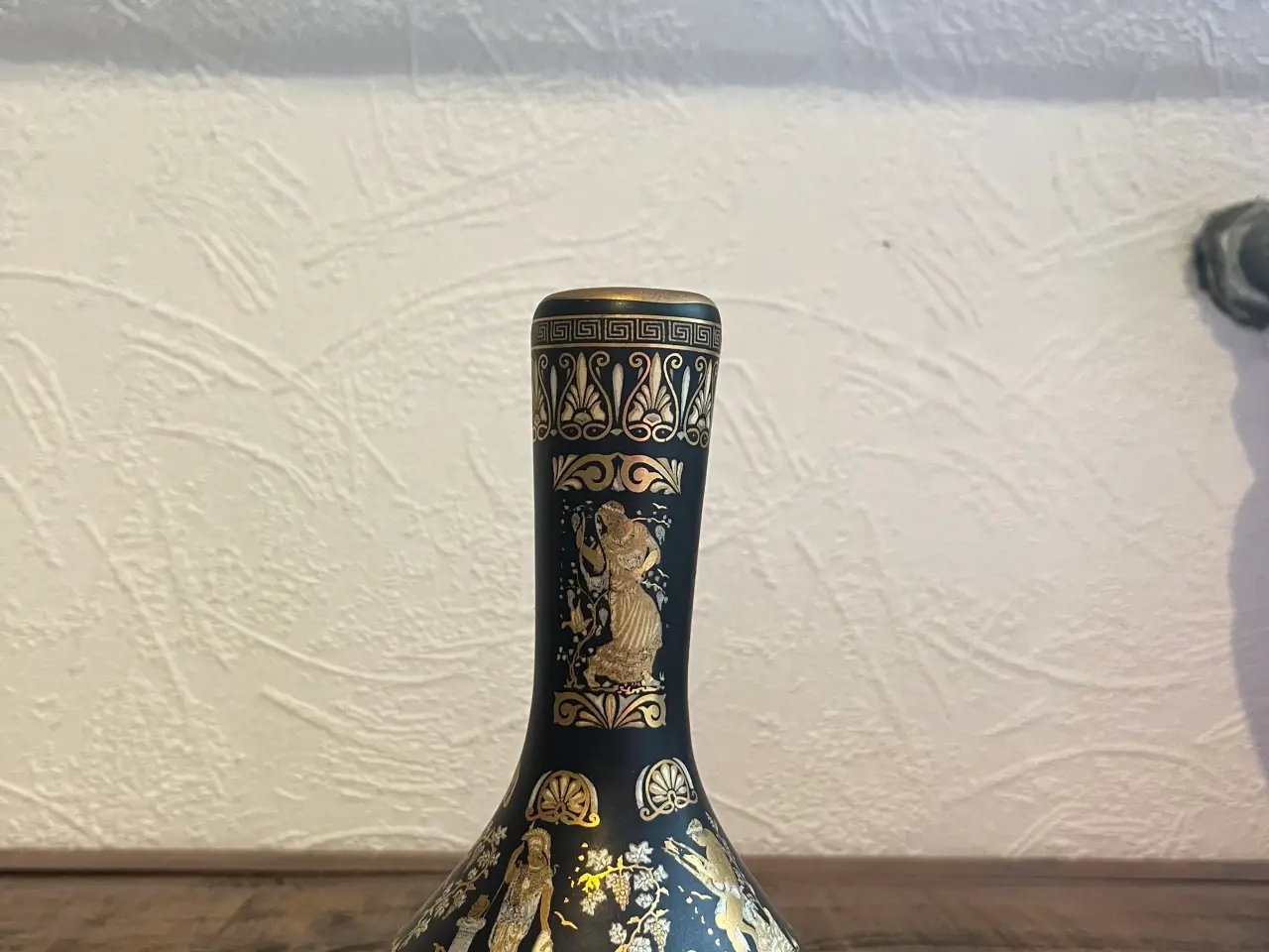 Billede 1 - Vase, malet med 24 k. Guld
