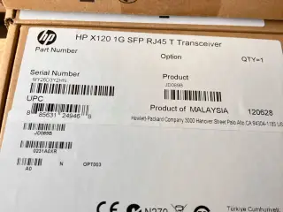 HP X120 1G SFP RJ45 T transceiver netværkskomponen