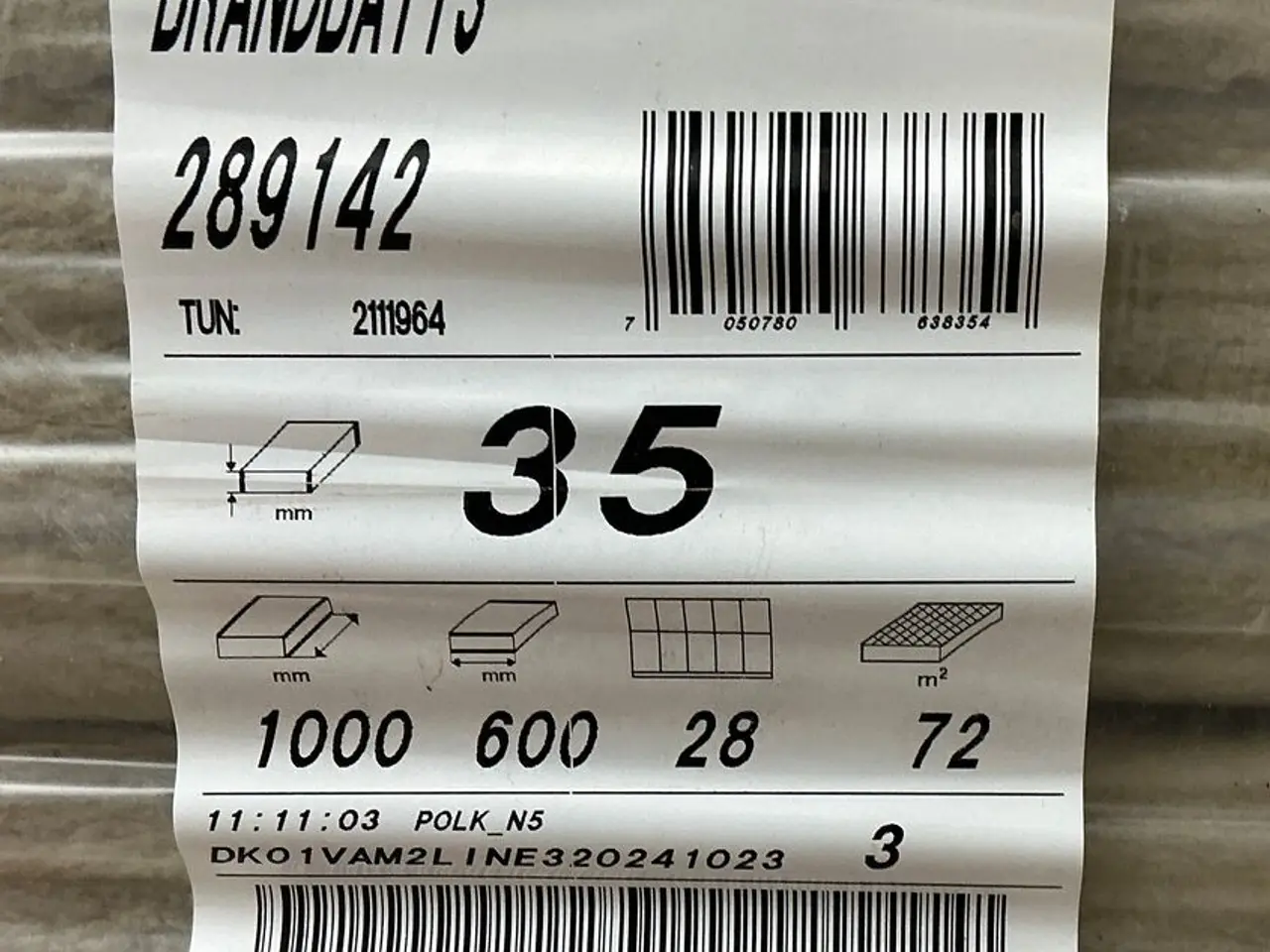 Billede 3 - Rockwool brandbatts 72 m2 - 35 mm