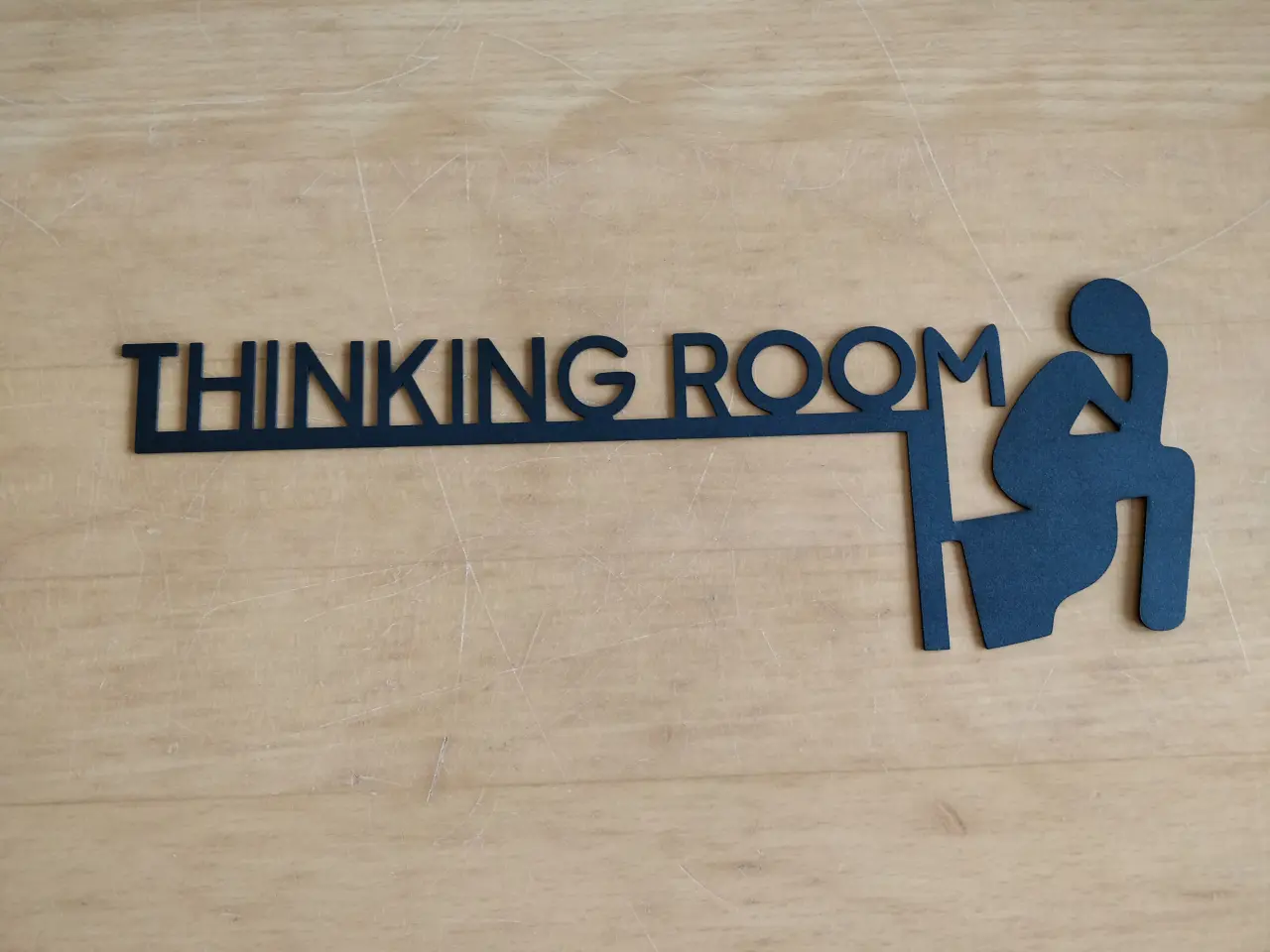 Billede 1 - Thinking room, metal skilt