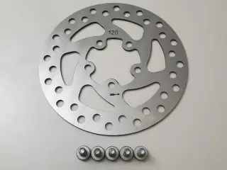 NY! 120mm Bremseskive + 5 Skruer til Xiaomi