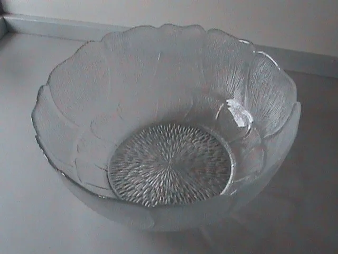 Billede 1 - Klar glas skål bowle som blomst