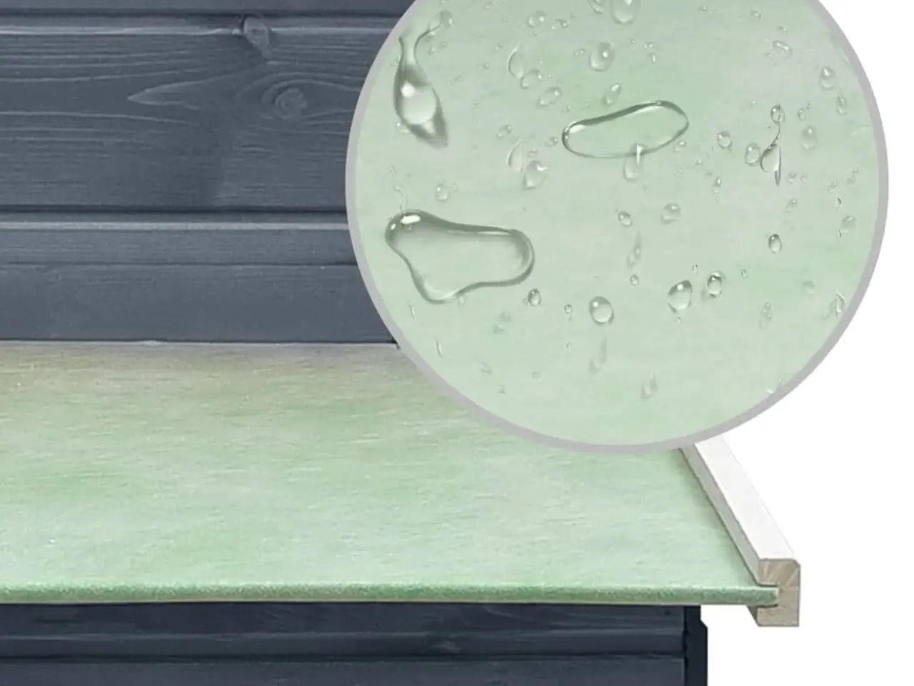 Billede 6 - Hønsehus 170x81x110 cm massivt fyrretræ og grantræ grå