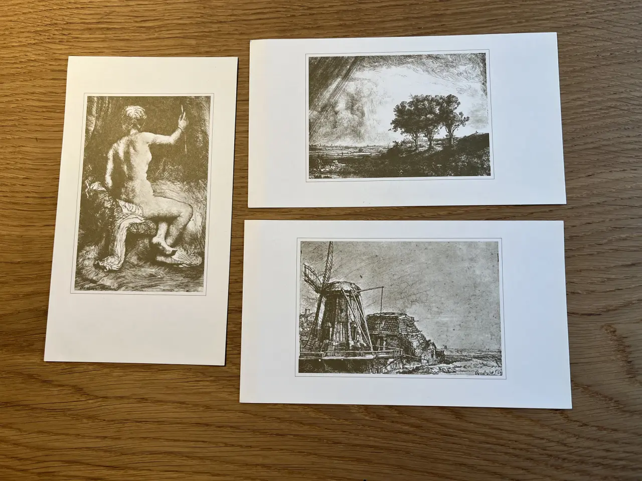 Billede 1 - Tre tryk af Rembrandtraderinger