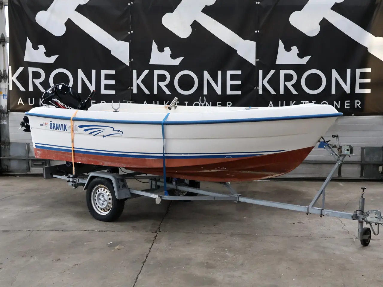 Billede 2 - Örnvik 410 jolle m/9,9hk Mercury og bådtrailer