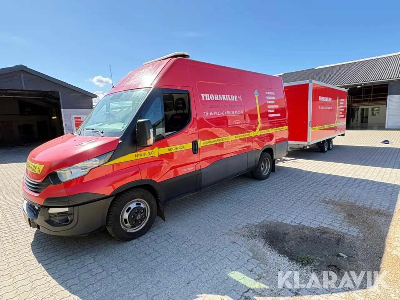 Billede 1 - Specialvogn Iveco Daily 35C18H 12M3 med trailer til strømpeforing og Partliner