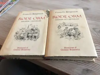 To gamle bøger røde orm