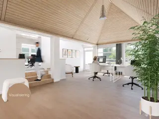 Lyst. rummeligt og moderne kontorlejemål udover det sædvanlige